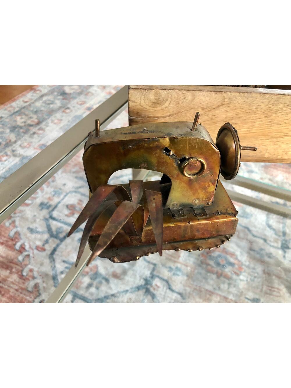 Vintage Steam Punk Art, Copper/Tin Sewing Machine